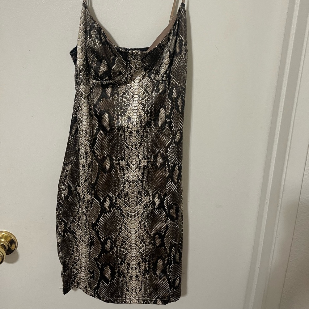 Snake print dress